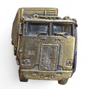 VintageTrucker Brass Belt Buckle, 3 Inches